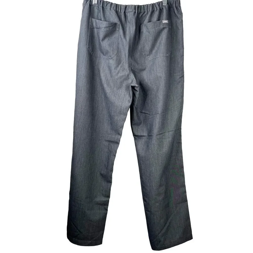 FIGS Men's Pisco Basic Scrub Pants Elastic Waistband Straight Leg Pockets Size L